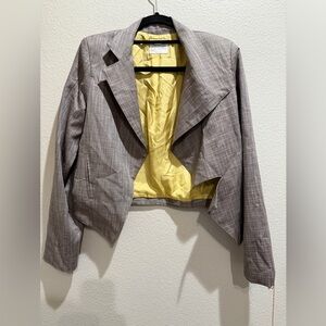 Helena Quinn Blazer Small Greige Eclectic Boho Dainty